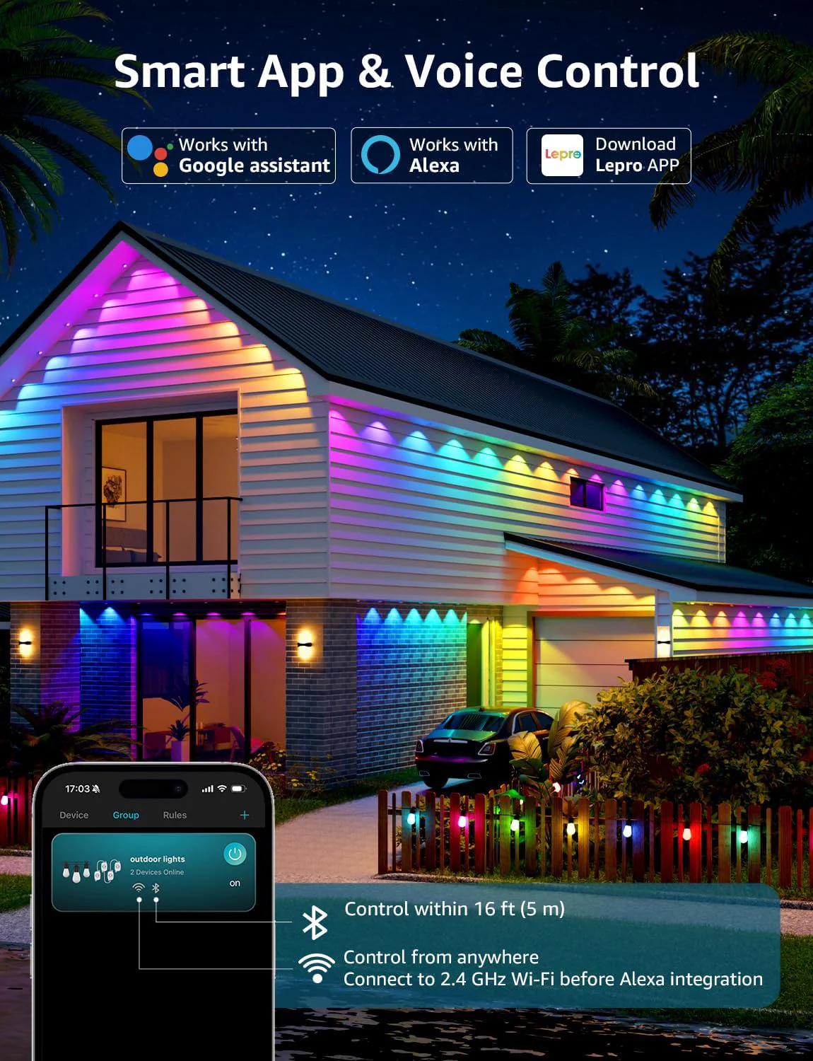 Lepro EE1 AI-Powered Permanent Outdoor Lights - Image 7
