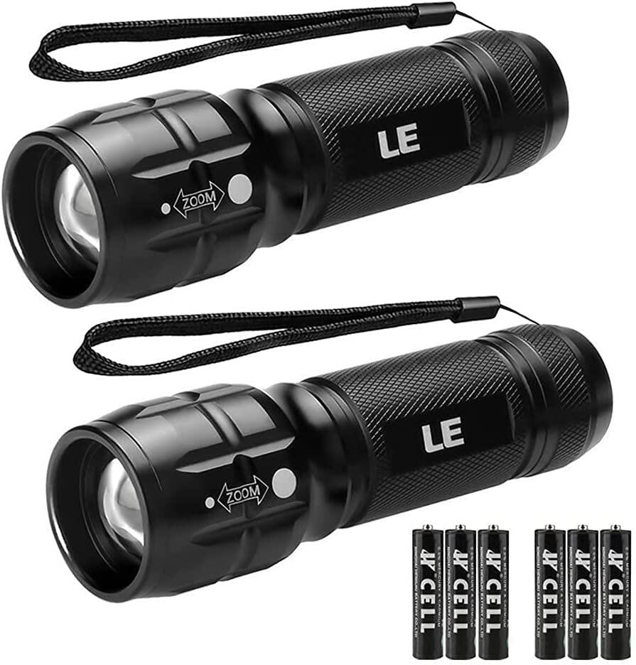 Lepro Portable LED Flashlight – High Lumens, Waterproof (Black, AAA Batteries Included) - Image 10