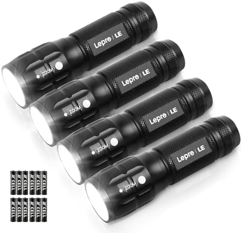 Lepro Portable LED Flashlight – High Lumens, Waterproof (Black, AAA Batteries Included) - Image 11