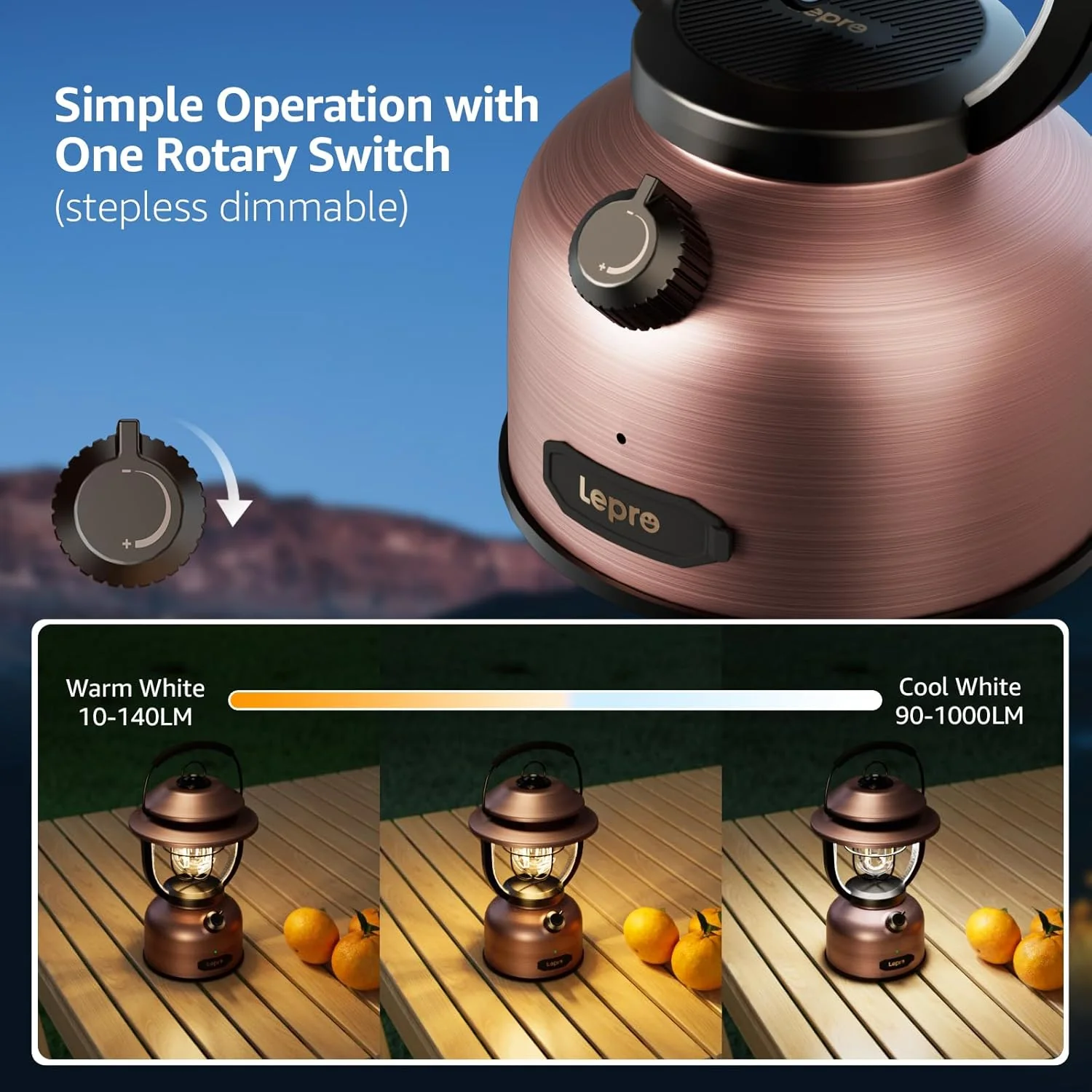 Lepro Retro LED Camping Lantern - Image 3